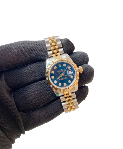 DATEJUST 18K YELLOW GOLD AND STEEL DIAMOND 26MM 179313