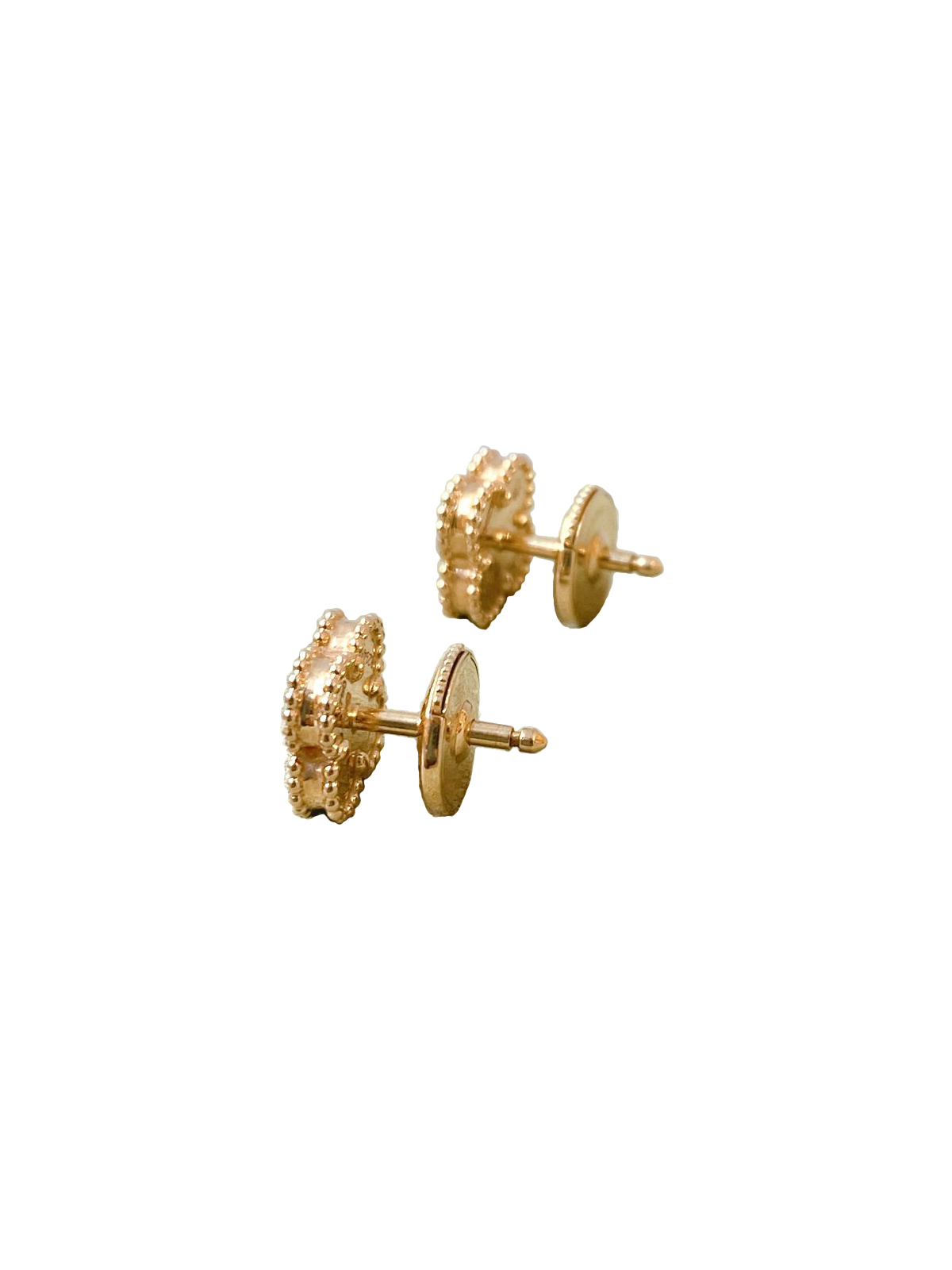 18K ROSE GOLD AND CARNELIAN SWEET ALHAMBRA EARSTUDS