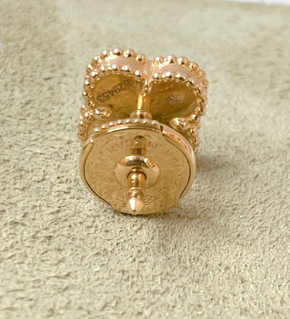 18K ROSE GOLD AND CARNELIAN SWEET ALHAMBRA EARSTUDS