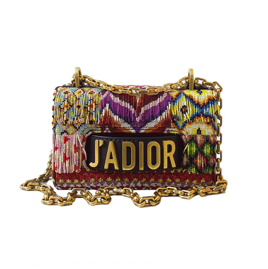 MULTICOLOR EMBELLISHED JADIOR FLAP BAG
