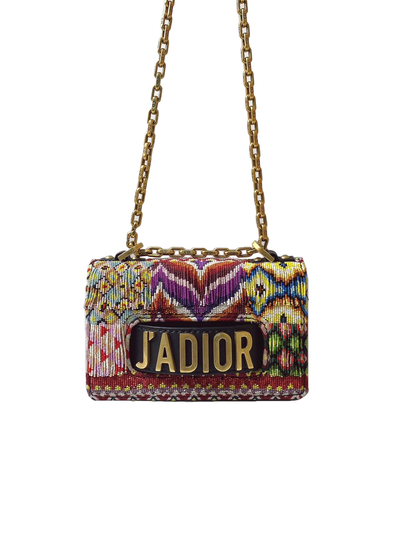 MULTICOLOR EMBELLISHED JADIOR FLAP BAG