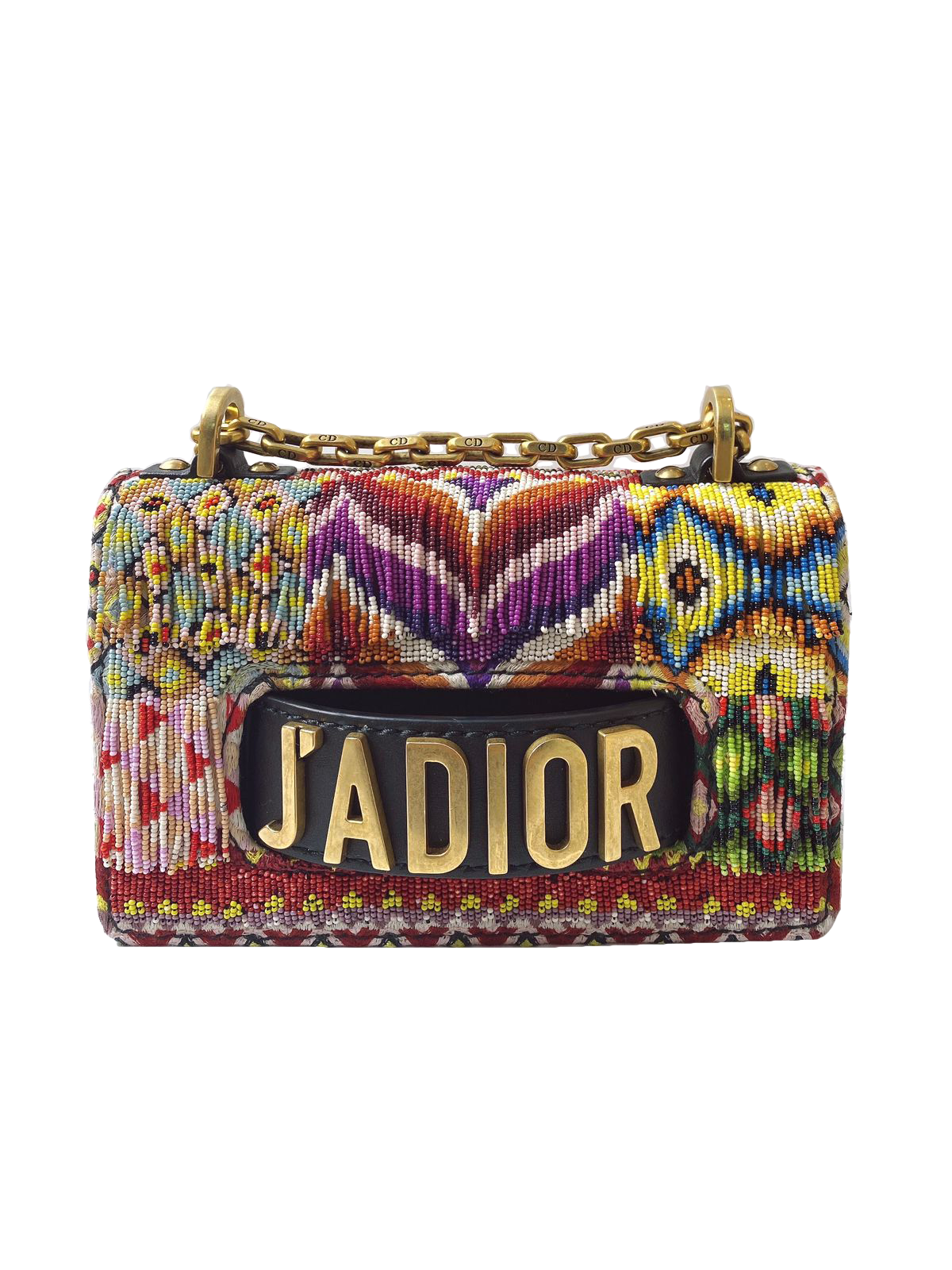 MULTICOLOR EMBELLISHED JADIOR FLAP BAG