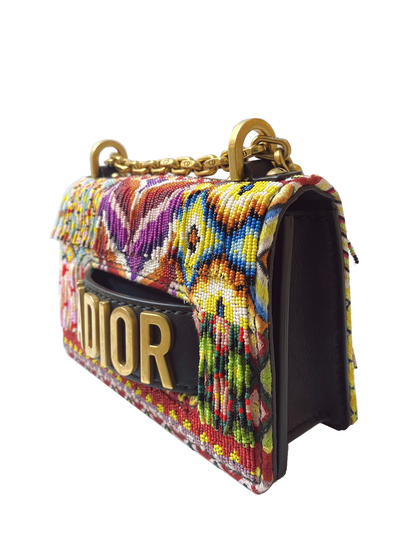 MULTICOLOR EMBELLISHED JADIOR FLAP BAG