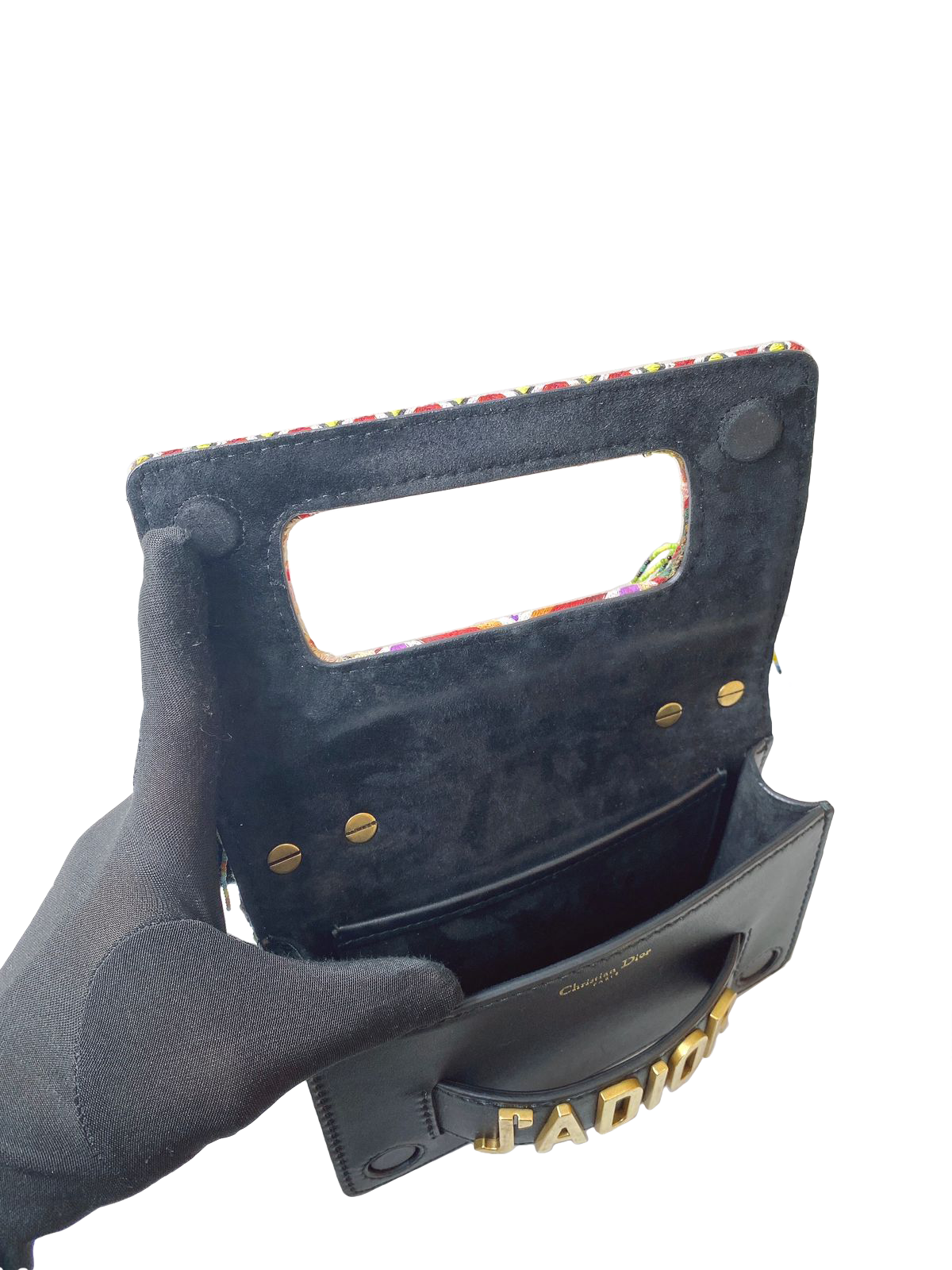 MULTICOLOR EMBELLISHED JADIOR FLAP BAG