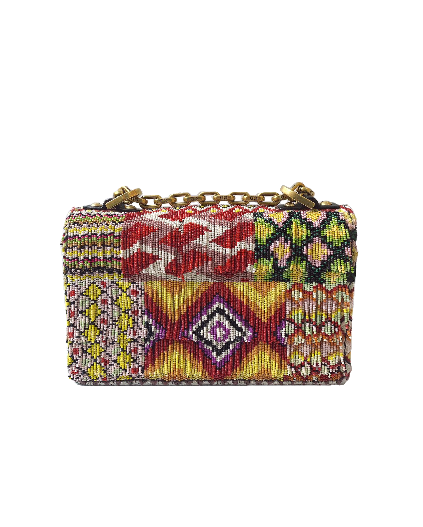 MULTICOLOR EMBELLISHED JADIOR FLAP BAG