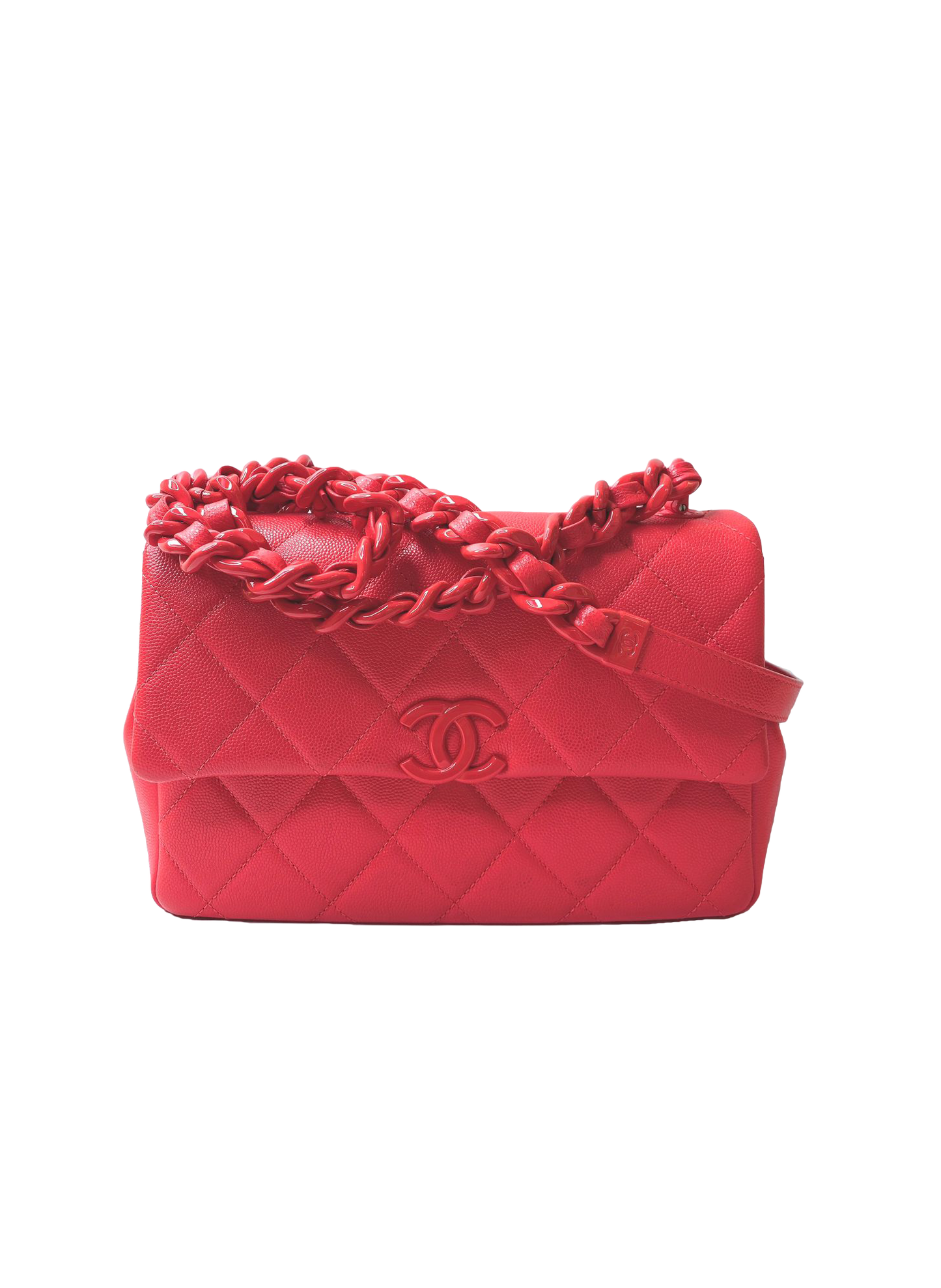 PINK CAVIAR LEATHER MY EVERYTHING FLAP BAG