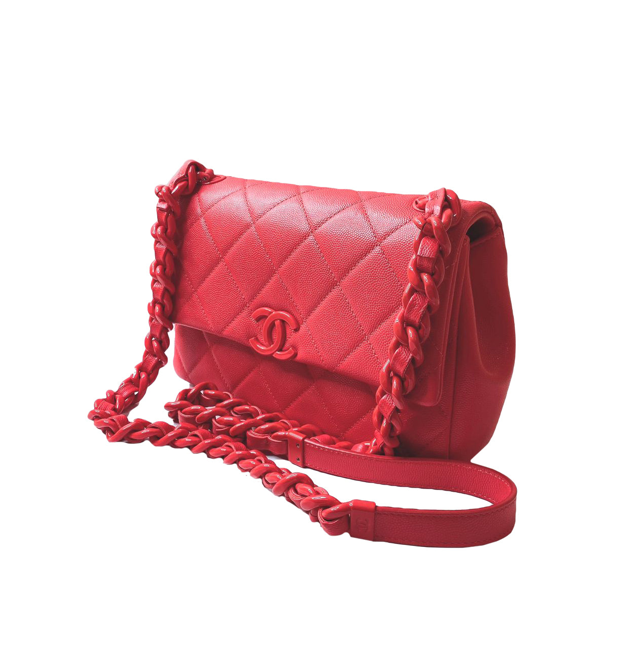 PINK CAVIAR LEATHER MY EVERYTHING FLAP BAG