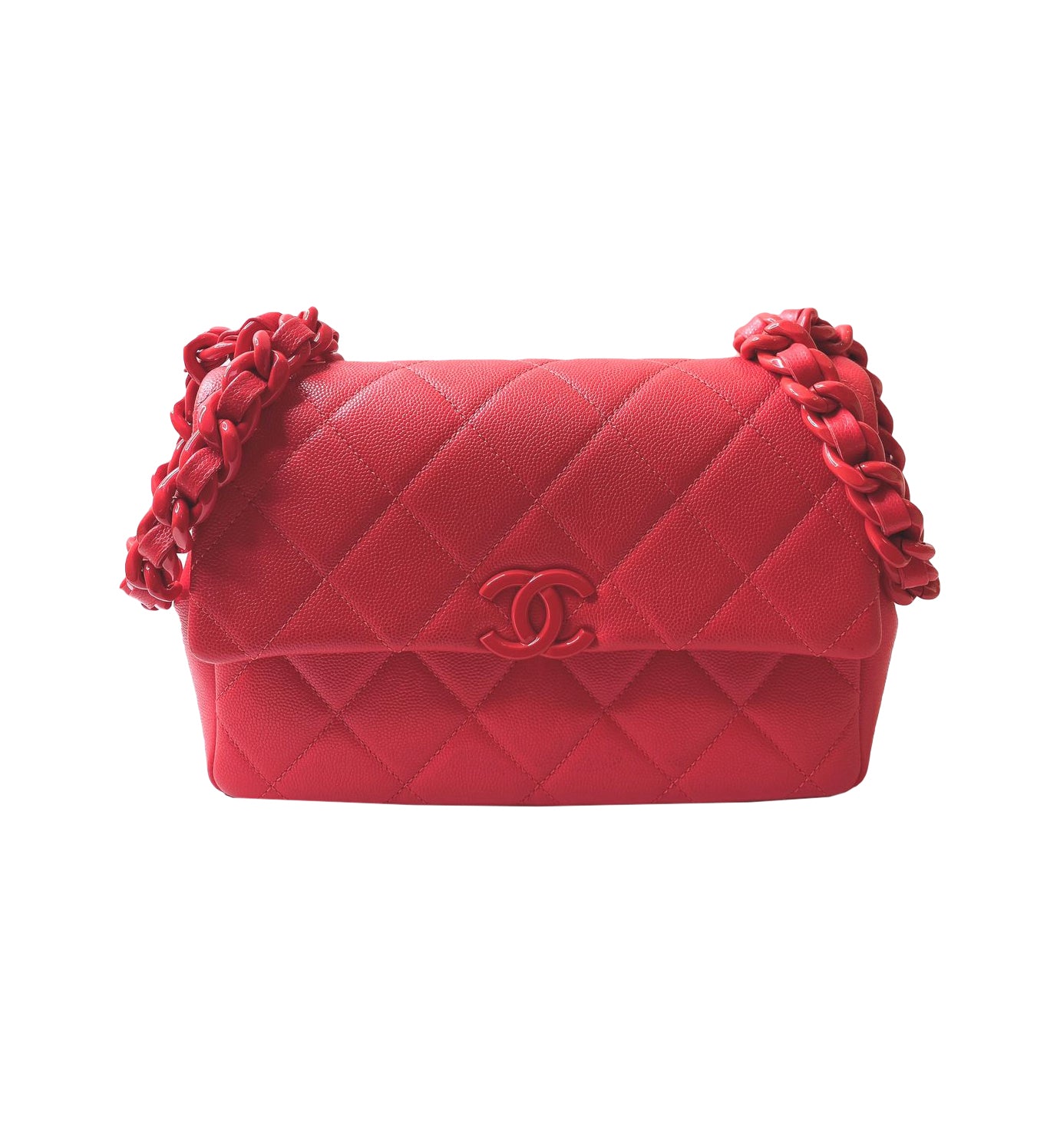 PINK CAVIAR LEATHER MY EVERYTHING FLAP BAG