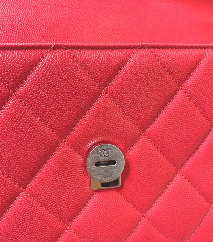 PINK CAVIAR LEATHER MY EVERYTHING FLAP BAG