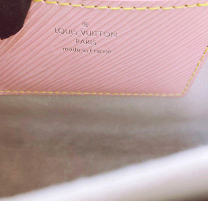 PINK EPI LEATHER MM TWIST HAND BAG