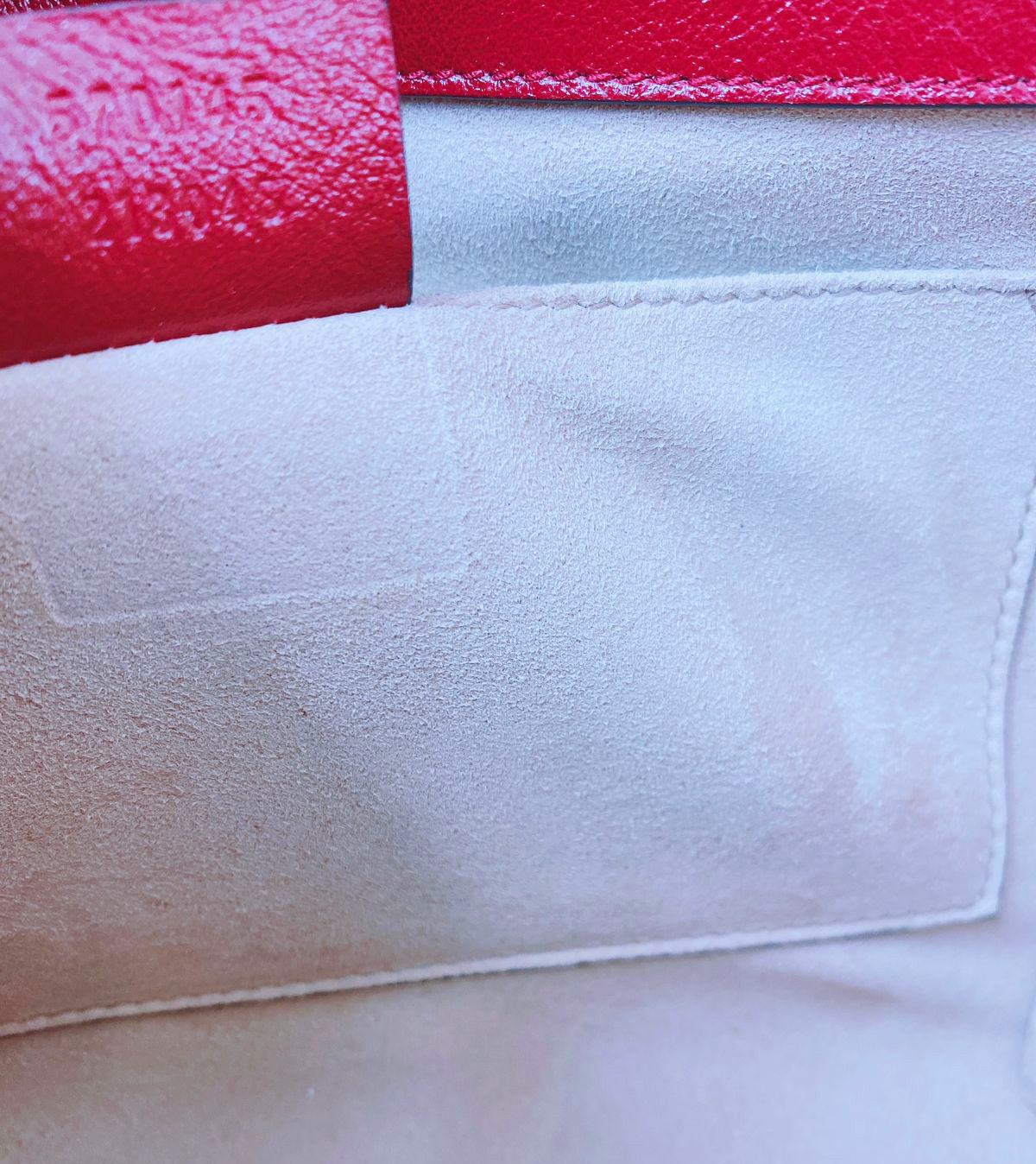 RED LEATHER SMALL RAJAH SLUM FLAP SHOULDER BAG