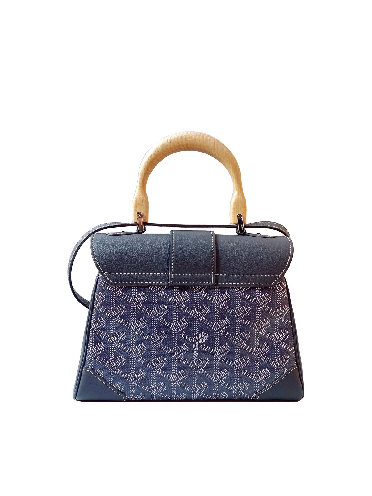 GRAY GOYARDINE MINI SAIGON HANDBAG