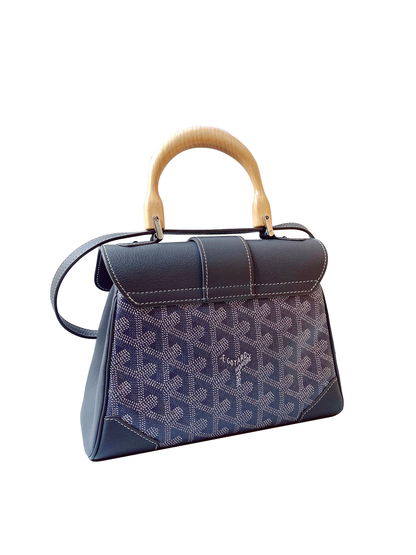 GRAY GOYARDINE MINI SAIGON HANDBAG