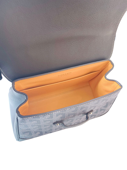 GRAY GOYARDINE MINI SAIGON HANDBAG