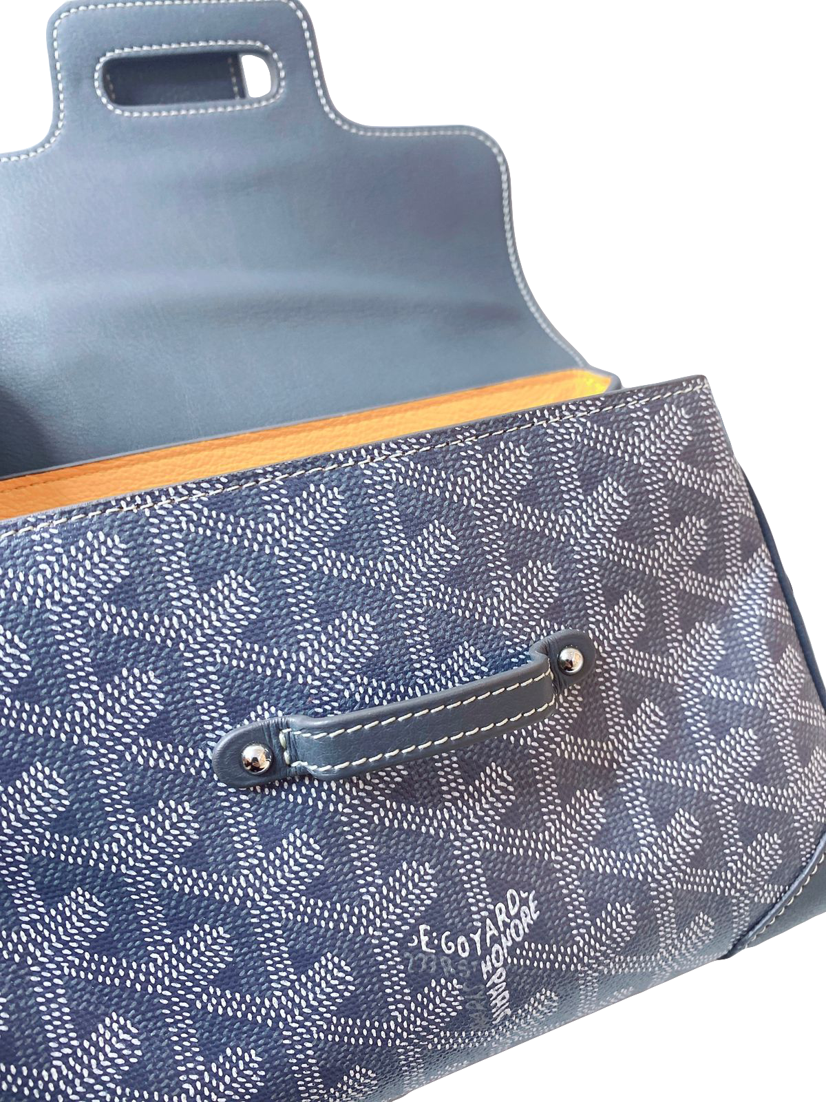 GRAY GOYARDINE MINI SAIGON HANDBAG