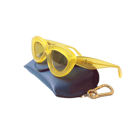 YELLOW CATEYE SUNGLASSES IN ACETATE