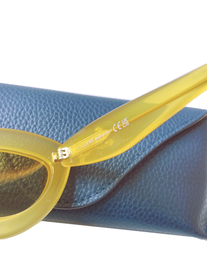 YELLOW CATEYE SUNGLASSES IN ACETATE