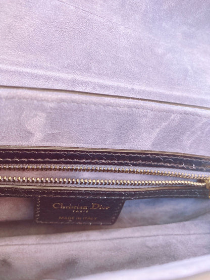 BLUE PYTHON MEDIUM SADDLE  BAG