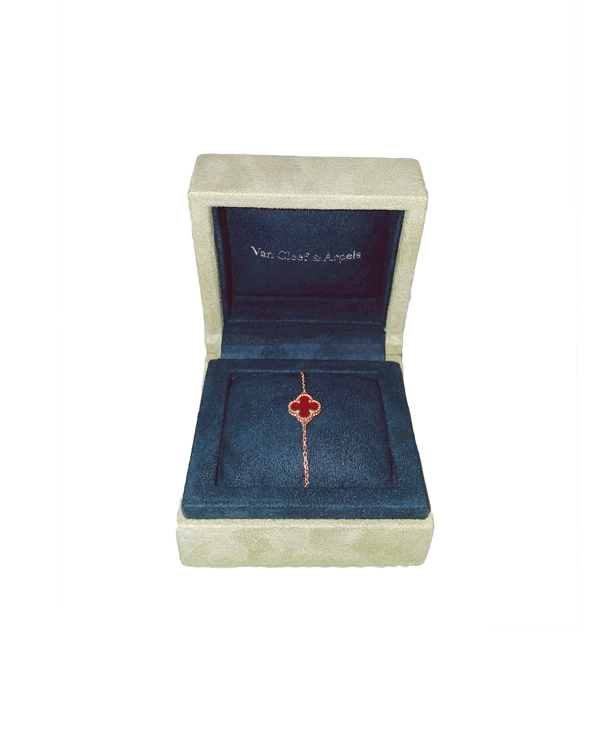 18K ROSE GOLD AND CARNELIAN SWEET ALHAMBRA BRACELET