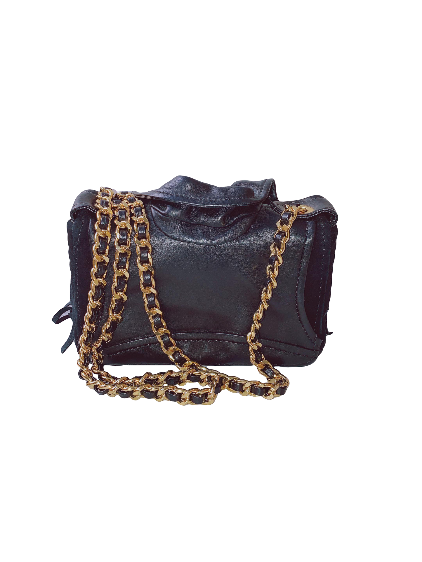 BLACK FRINGE JACKET SHOULDER BAG