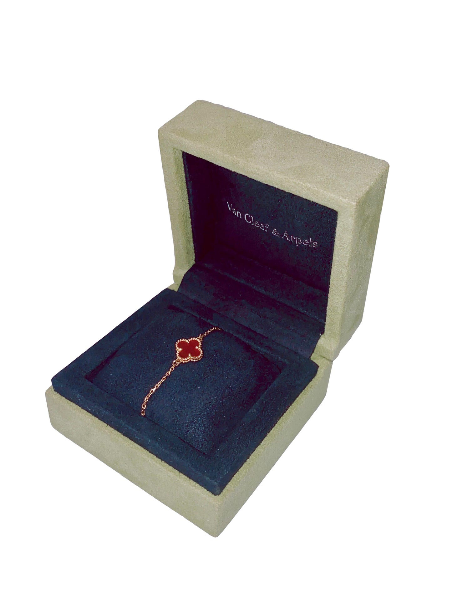 18K ROSE GOLD AND CARNELIAN SWEET ALHAMBRA BRACELET
