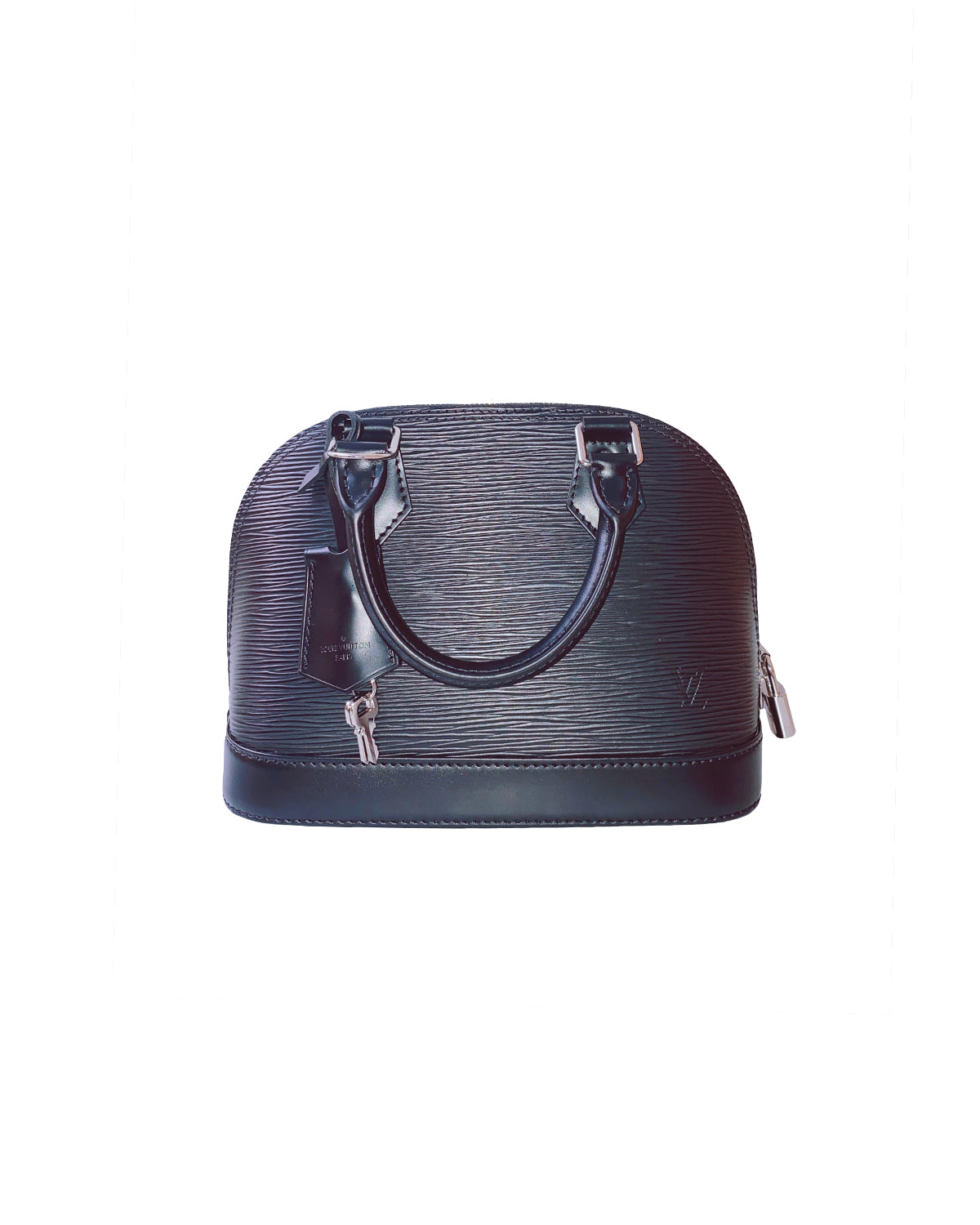 BLACK EPI LEATHER ALMA BB BAG