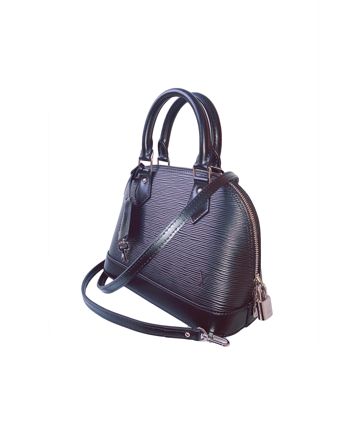 BLACK EPI LEATHER ALMA BB BAG