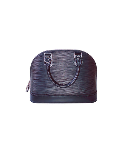 BLACK EPI LEATHER ALMA BB BAG