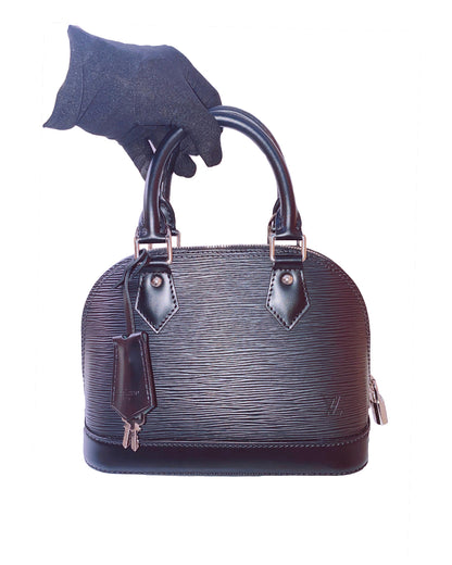 BLACK EPI LEATHER ALMA BB BAG