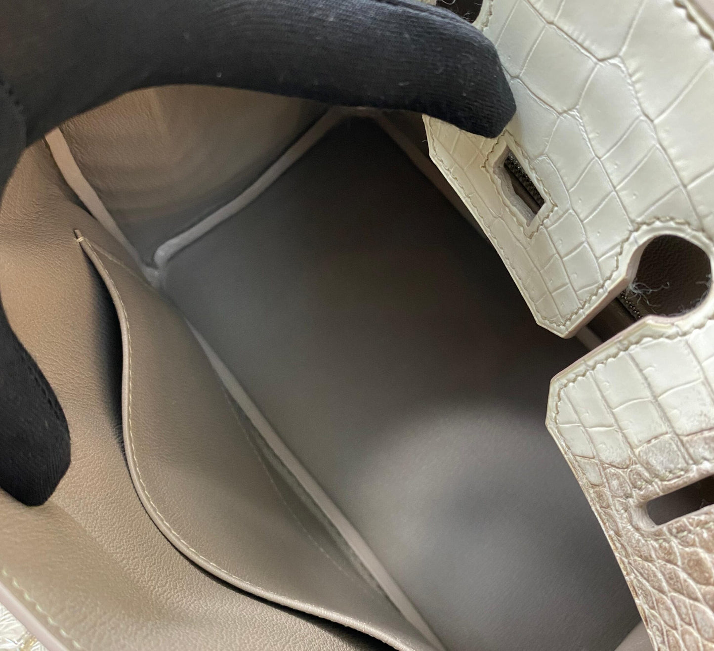 BIRKIN 25 HIMALAYA NILOTICUS CROCODILE 18K WHITE GOLD AND DIAMOND ENCRUSTED HARDWARE