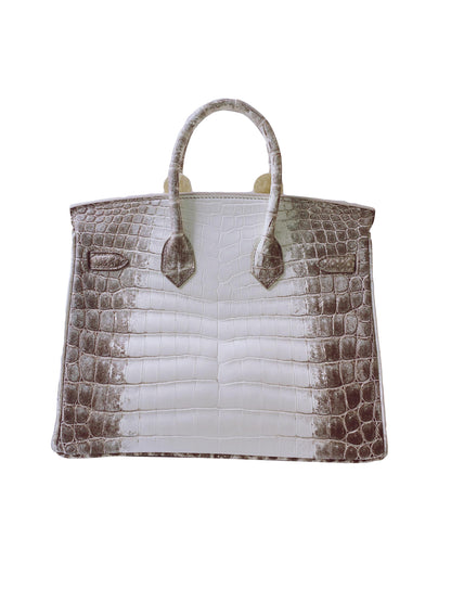 BIRKIN 25 NILOTICUS CROCODILE HIMALAYA BLANC WITH PALLADIUM HARDWARE