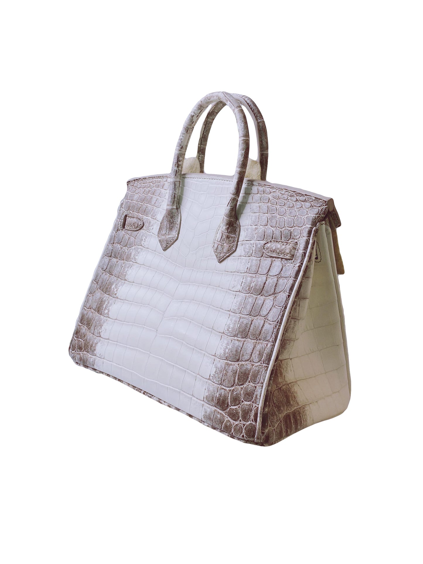 BIRKIN 25 NILOTICUS CROCODILE HIMALAYA BLANC WITH PALLADIUM HARDWARE