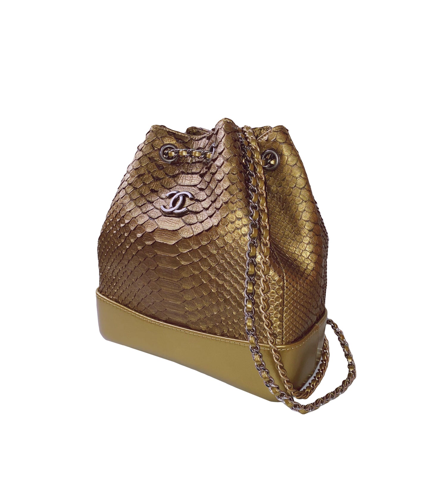 GOLD PYTHON GABRIELLE SMALL BACKPACK