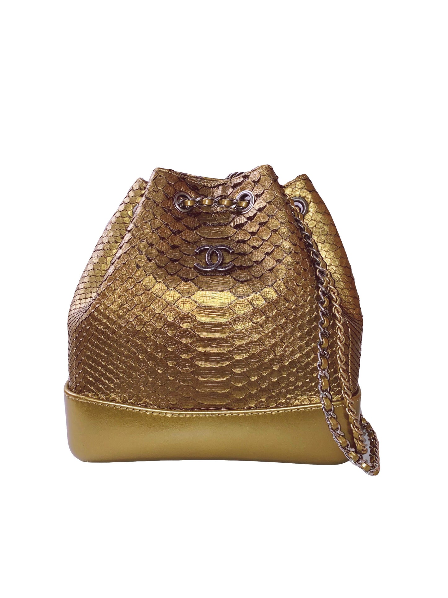GOLD PYTHON GABRIELLE SMALL BACKPACK