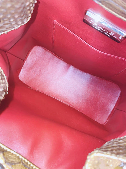 GOLD PYTHON GABRIELLE SMALL BACKPACK