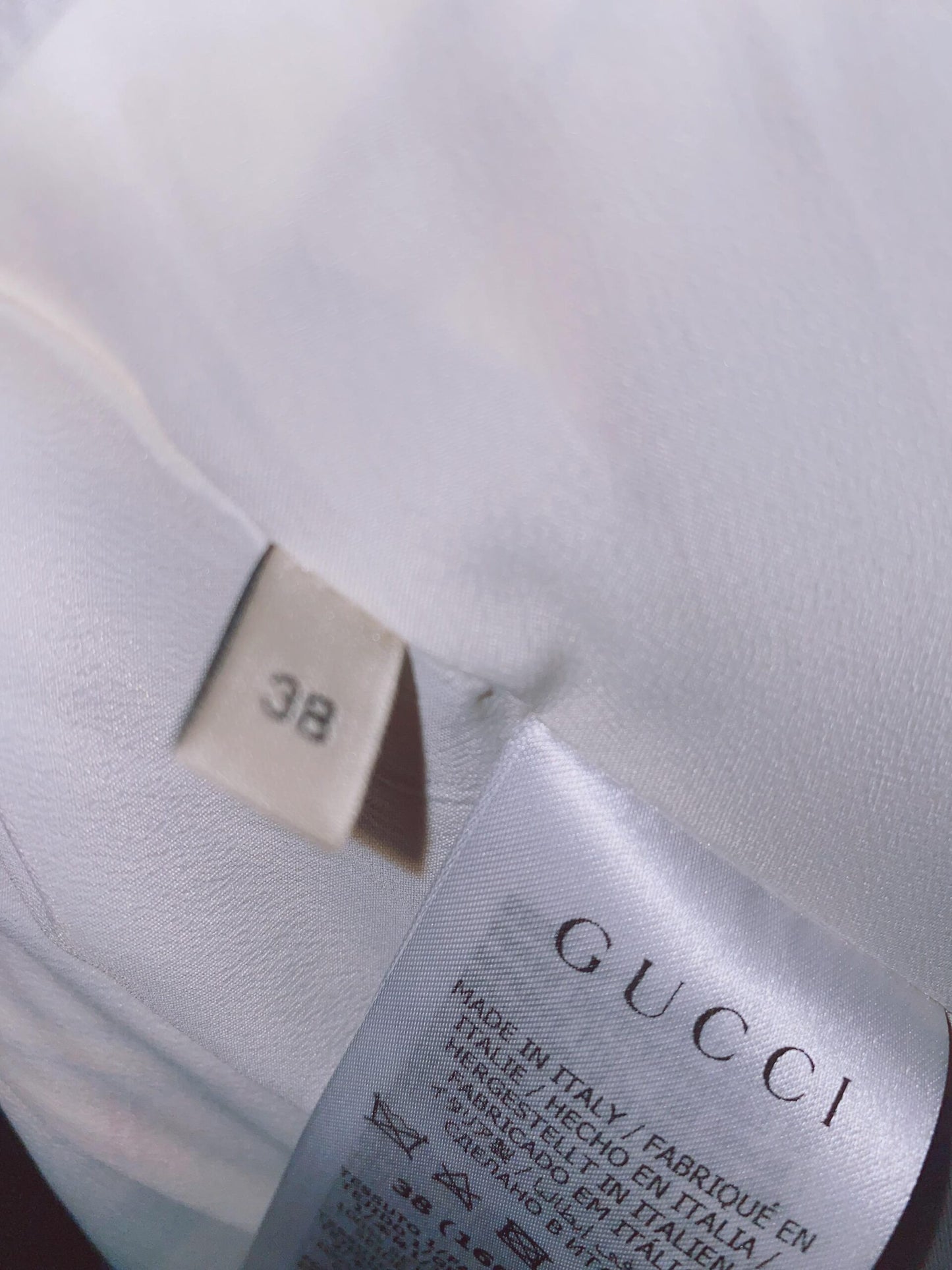 IVORY GG BELT PRINT SILK TWILL DRESS