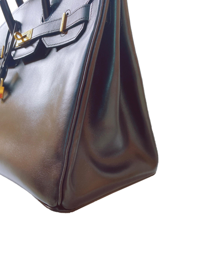 BLACK BIRKIN 35 BOX CALF LEATHER GOLD HARDWARE