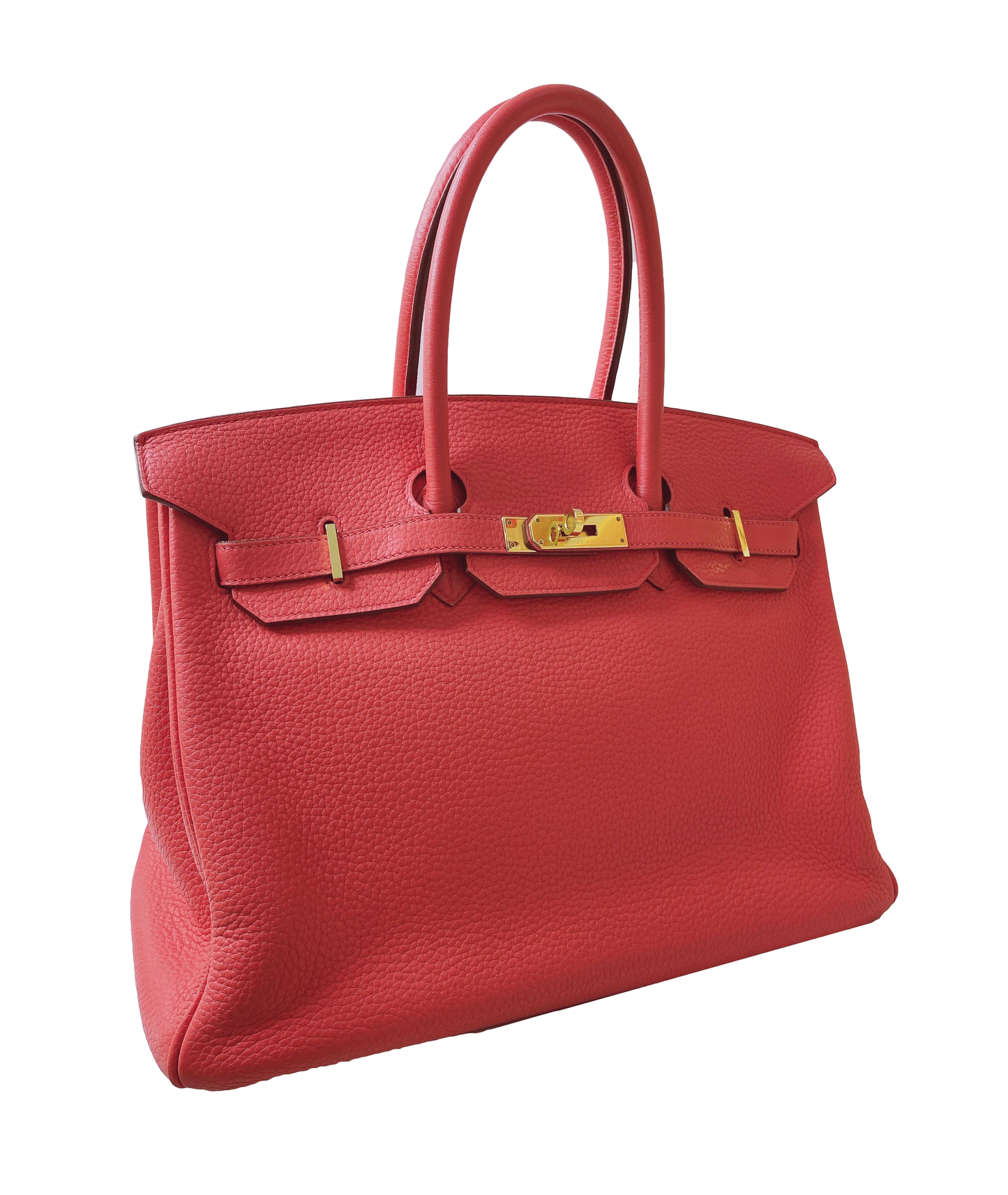 BIRKIN 35 BOUGAINVILLE CLEMENCE LEATHER GOLD HARDWARE