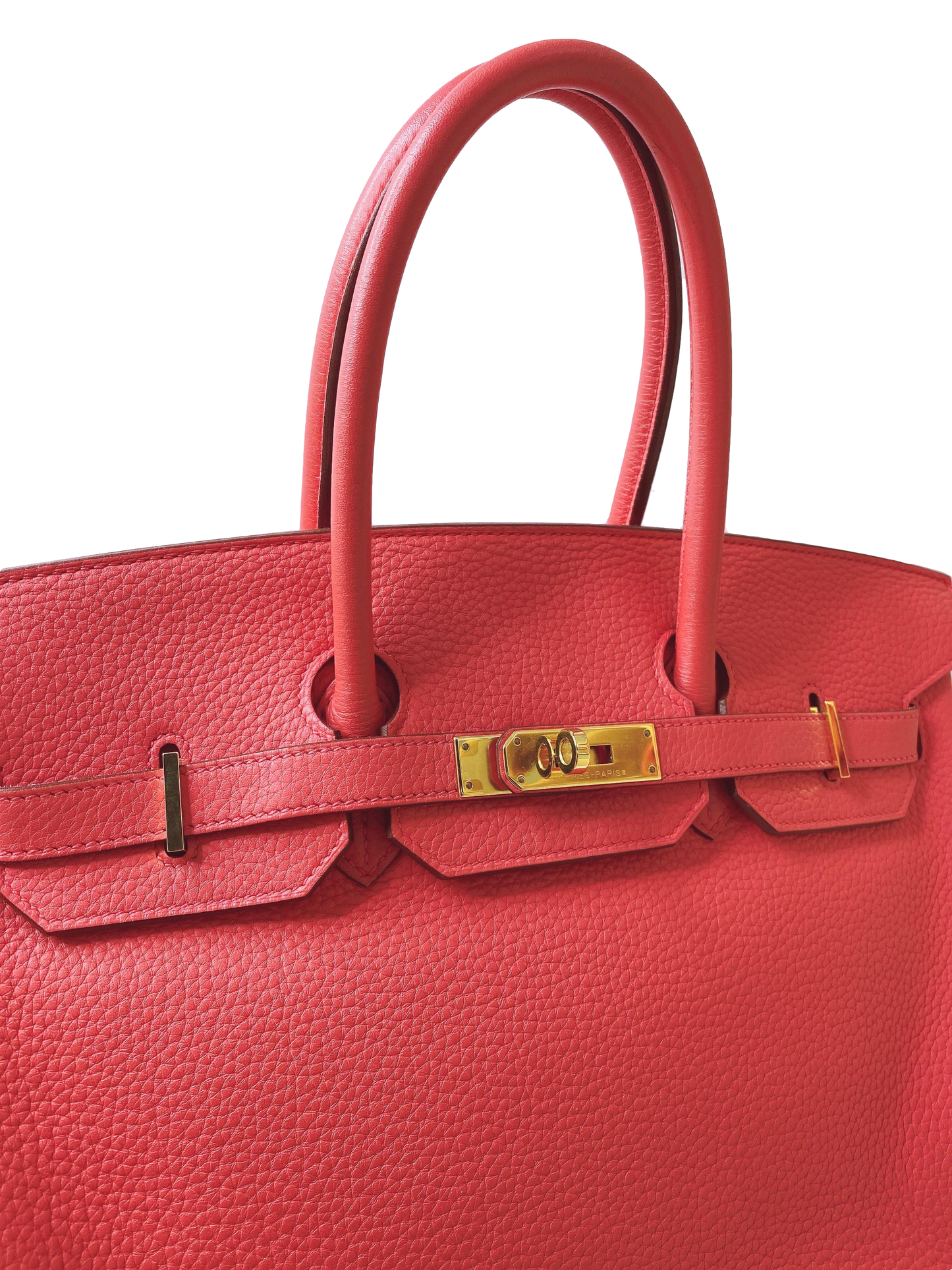 BIRKIN 35 BOUGAINVILLE CLEMENCE LEATHER GOLD HARDWARE