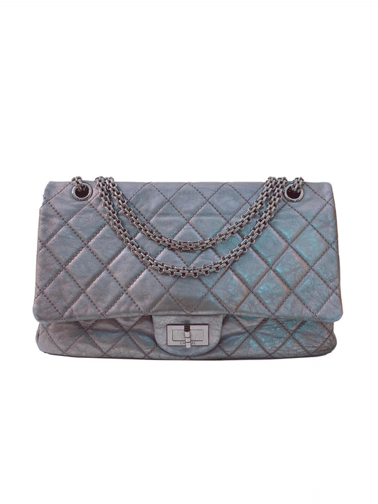 GRAY METALLIC  REISSUE 2.55 CLASSIC 277 DOUBLE FLAP BAG