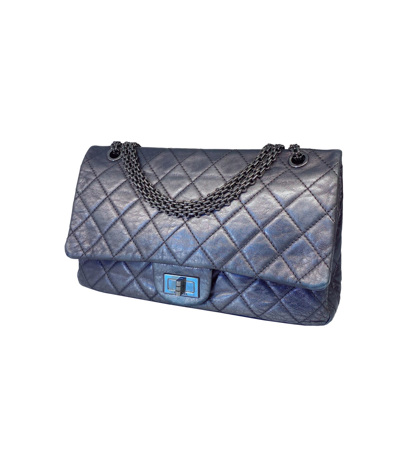GRAY METALLIC  REISSUE 2.55 CLASSIC 277 DOUBLE FLAP BAG