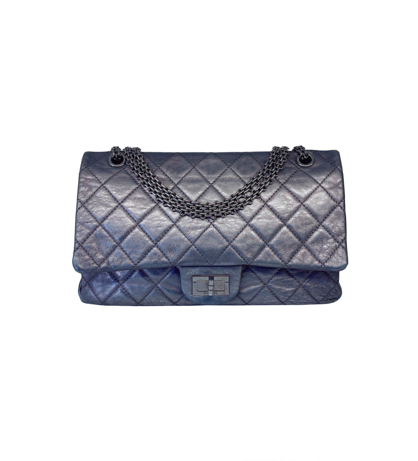 GRAY METALLIC  REISSUE 2.55 CLASSIC 277 DOUBLE FLAP BAG