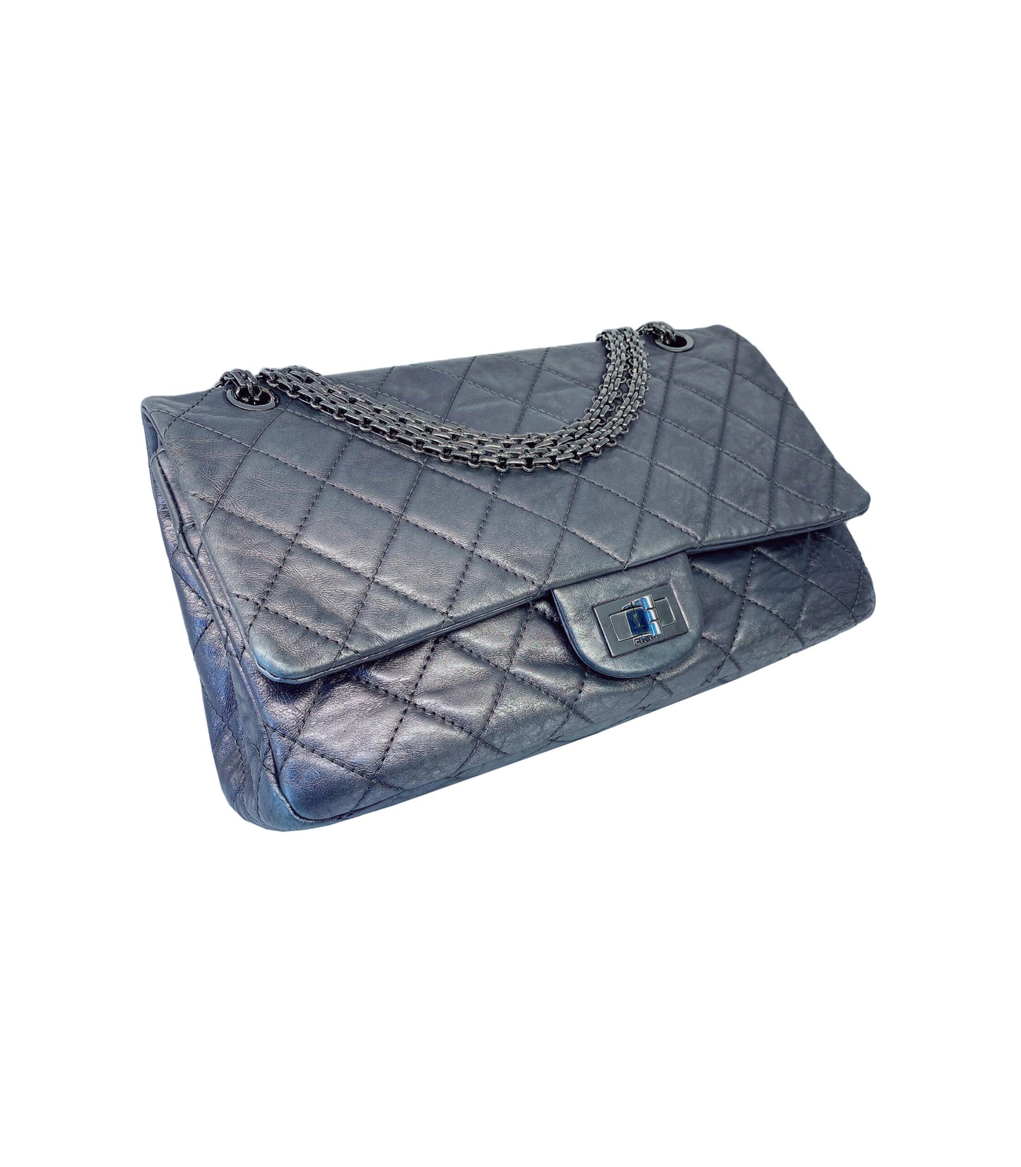 GRAY METALLIC  REISSUE 2.55 CLASSIC 277 DOUBLE FLAP BAG