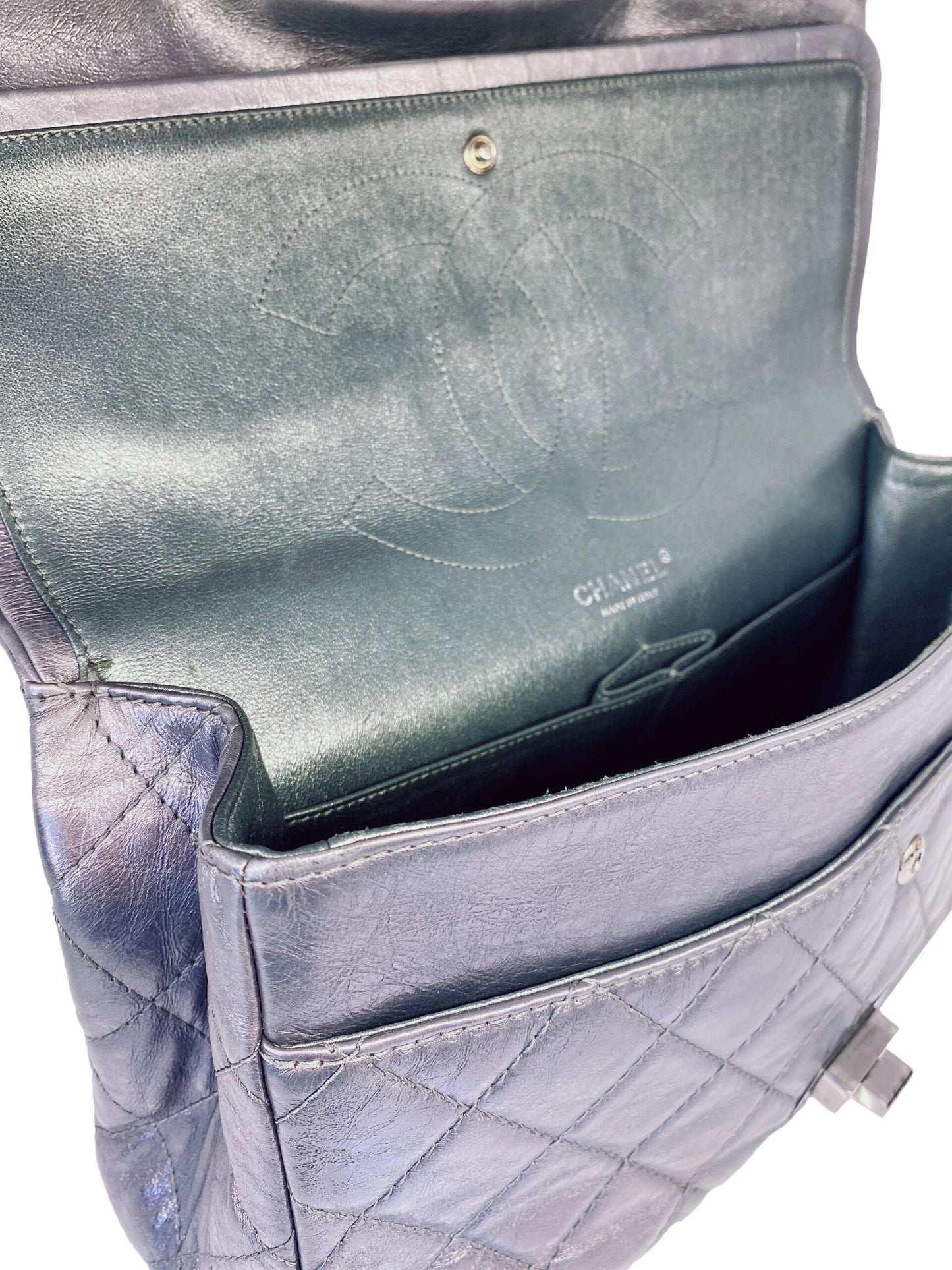 GRAY METALLIC  REISSUE 2.55 CLASSIC 277 DOUBLE FLAP BAG