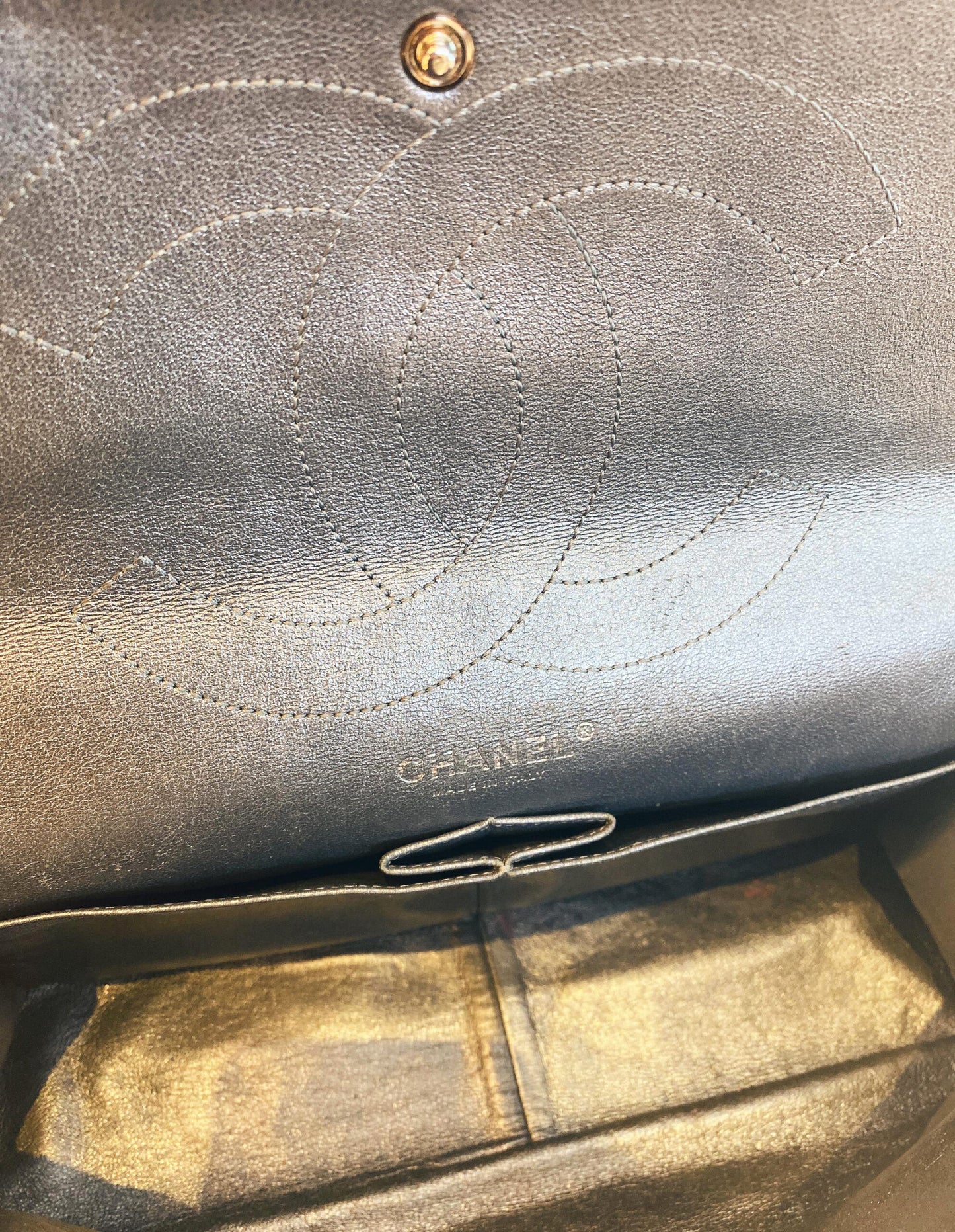 GRAY METALLIC  REISSUE 2.55 CLASSIC 277 DOUBLE FLAP BAG