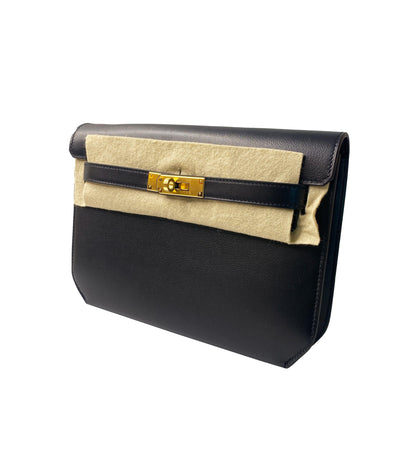 BLACK EVERGRAIN LEATHER KELLY DEPECHE GHW