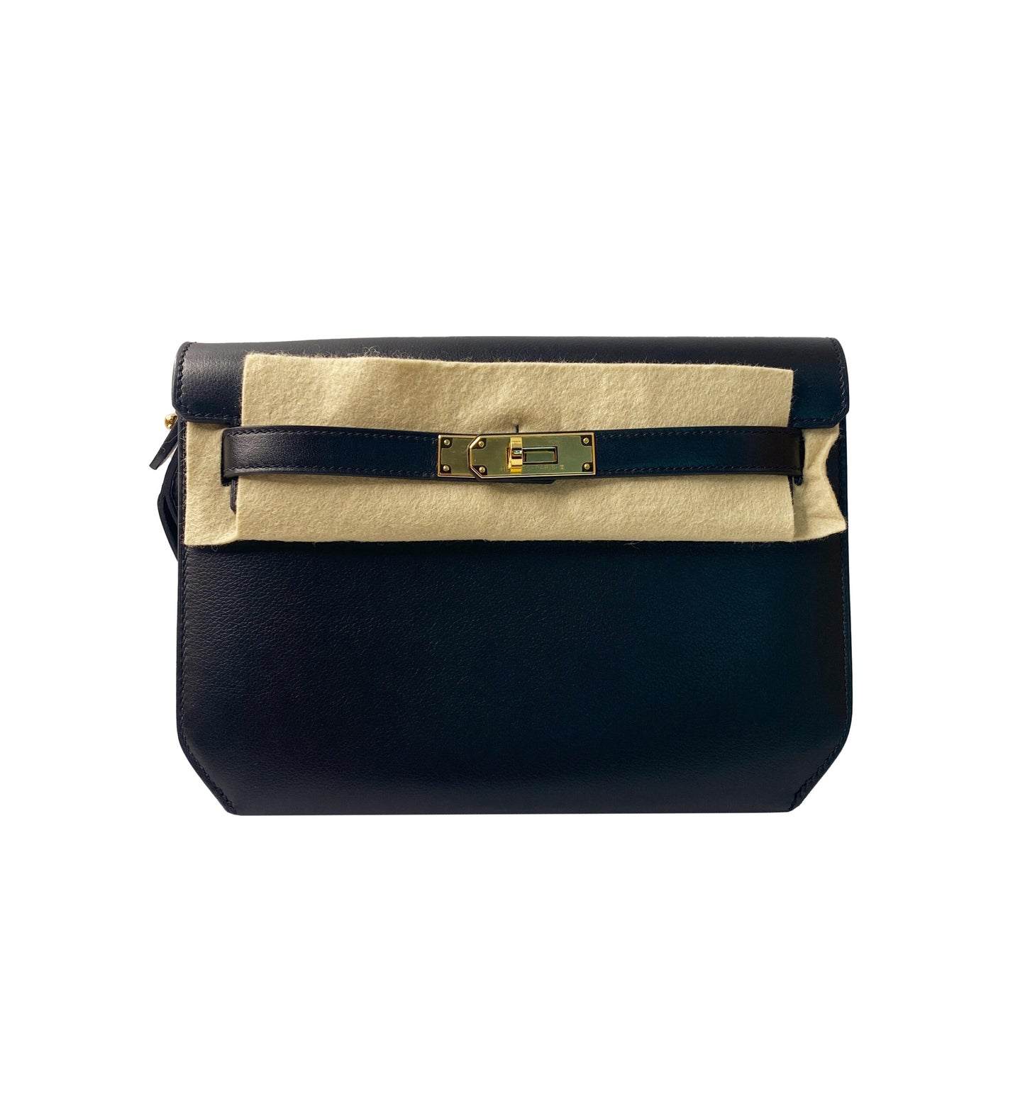 BLACK EVERGRAIN LEATHER KELLY DEPECHE GHW