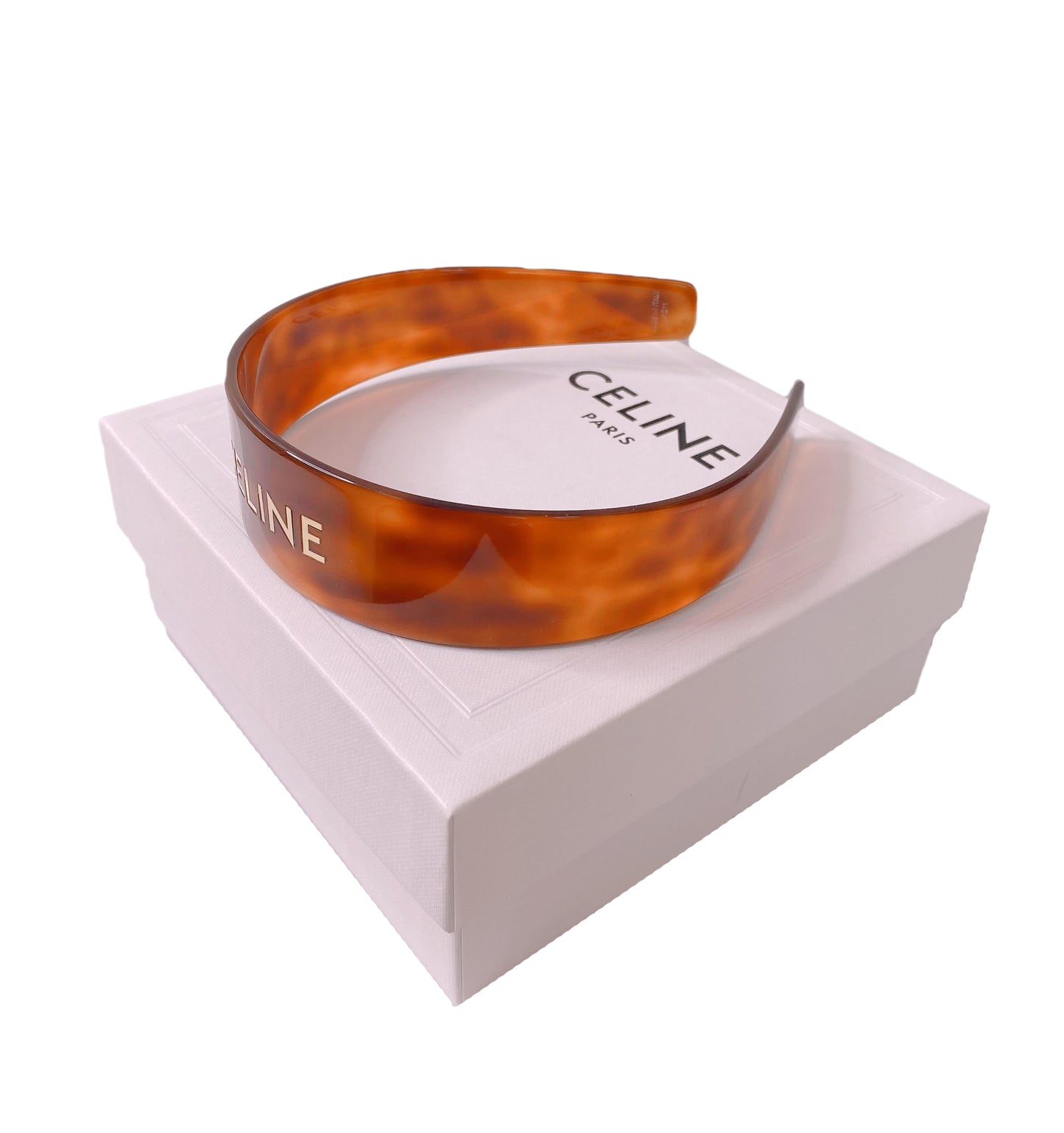 HEADBAND IN ACETATE AND STEEL BLOND HAVANA / GOLD