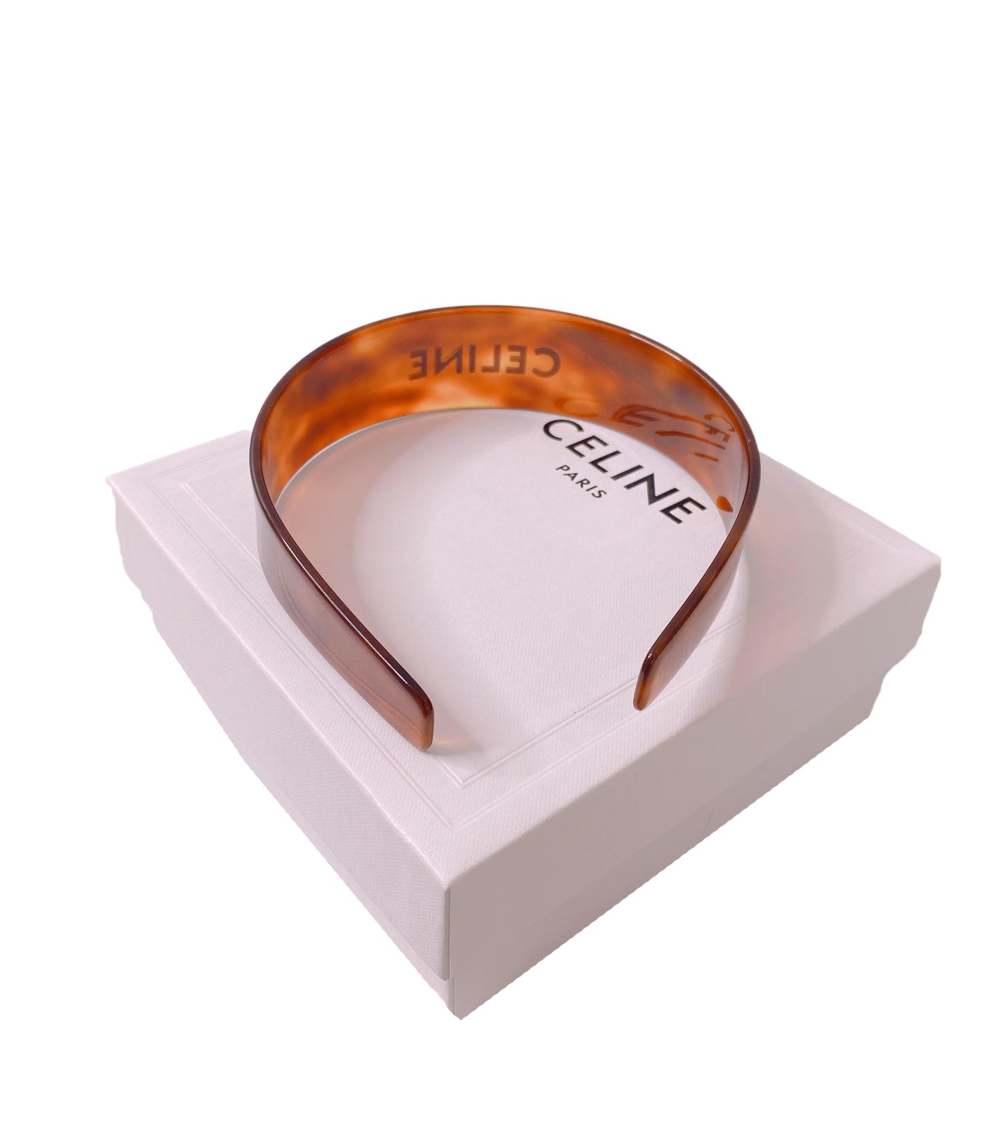 HEADBAND IN ACETATE AND STEEL BLOND HAVANA / GOLD