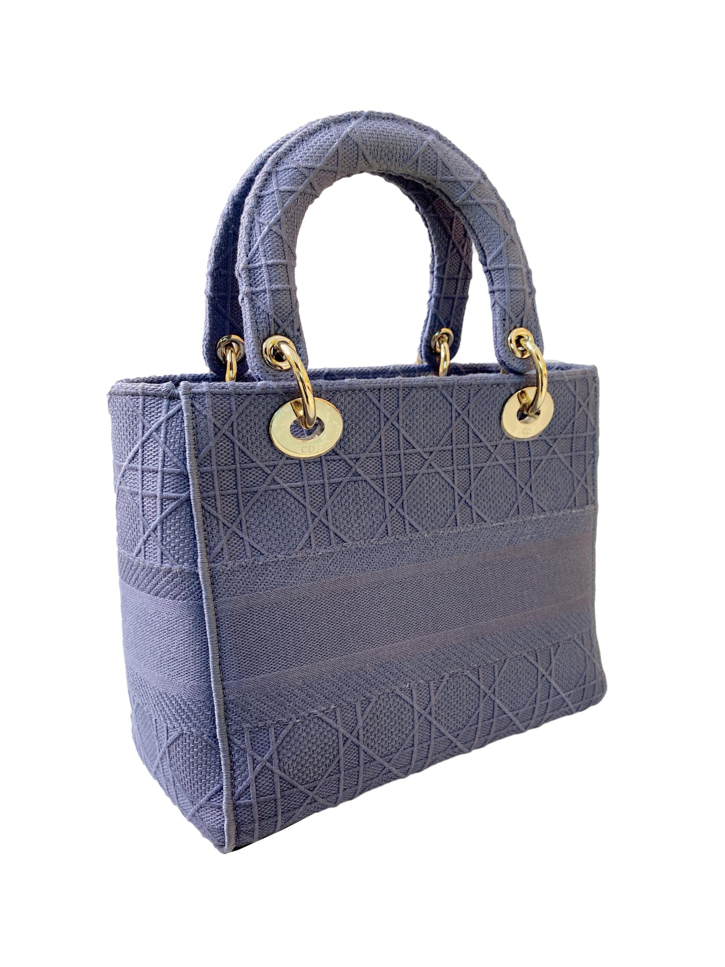 LIGHT BLUE EMBROIDERYCANNAGE MEDIUM LADY -LITE HANDBAG